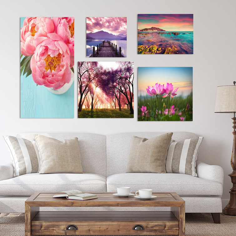 East Urban Home 5 Piece Wrapped Canvas Gallery Wall Set Wayfair